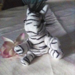 Zebra Small Stuffed Animal Kids or Dog Toy
